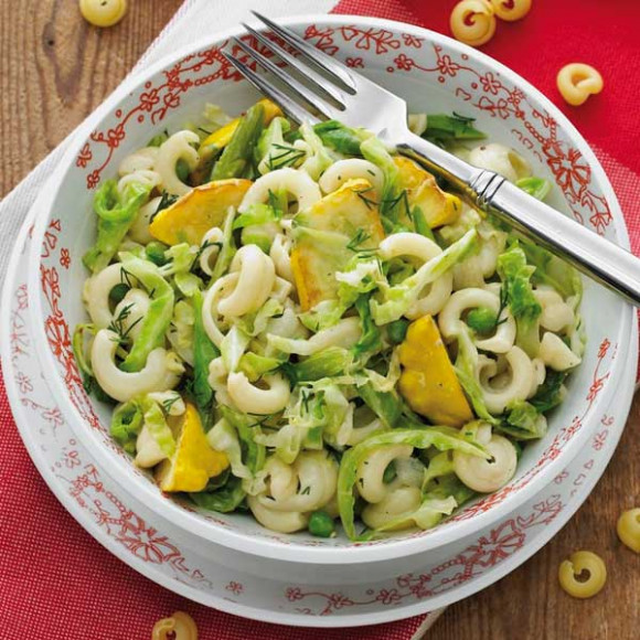 Orecchiette, Cabbage and Pea Salad