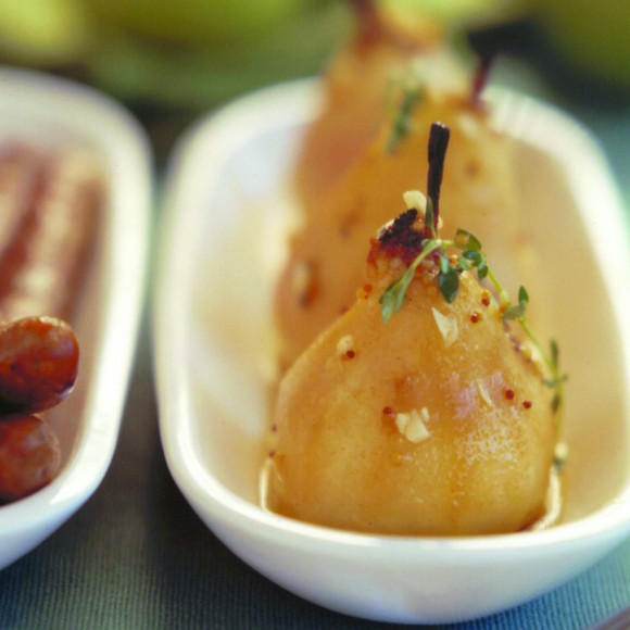 Whole Pears Roasted in Garlic