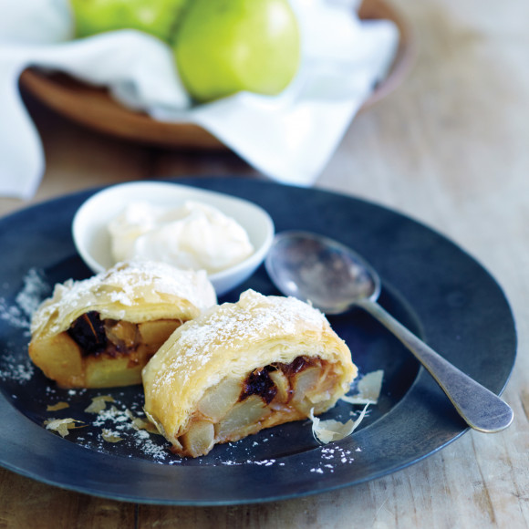 Pear Strudel with Vanilla Bean Ice Cream