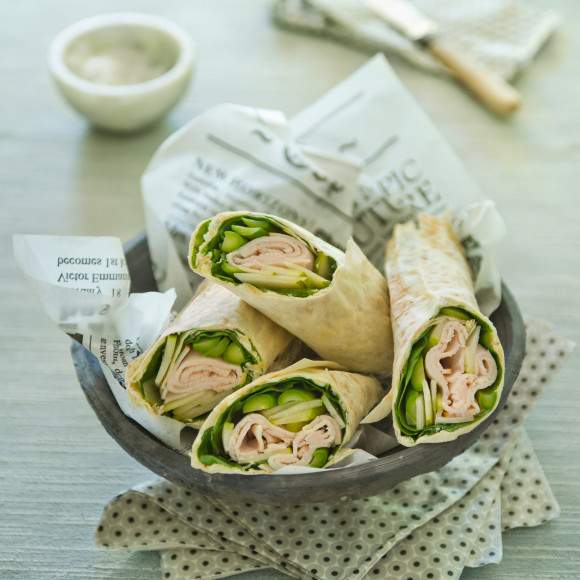 Pear and Smoked Chicken Wraps
