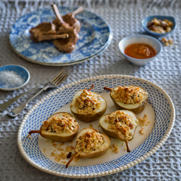 Pear, Walnut and Cheddar Crumble