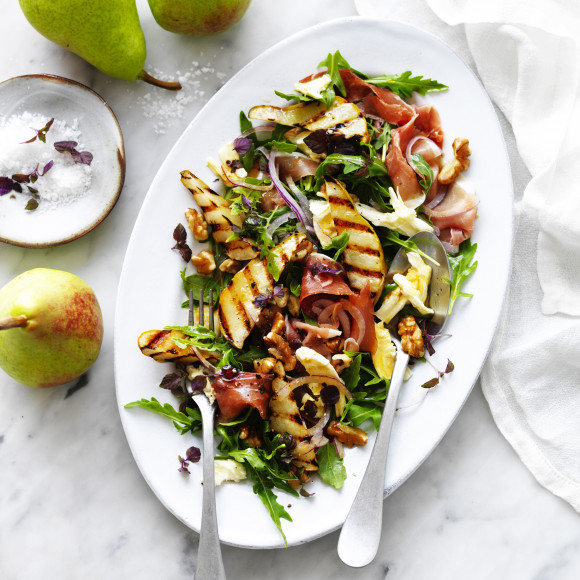 Grilled Pear, Rocket and Prosciutto Salad