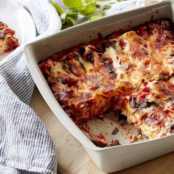 Ricotta, Lemon and Mozzarella Cannelloni Bake