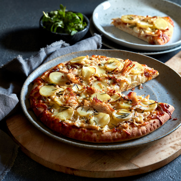 Chicken, Kipfler Potato, Caramelized Onion and Rosemary Pizza