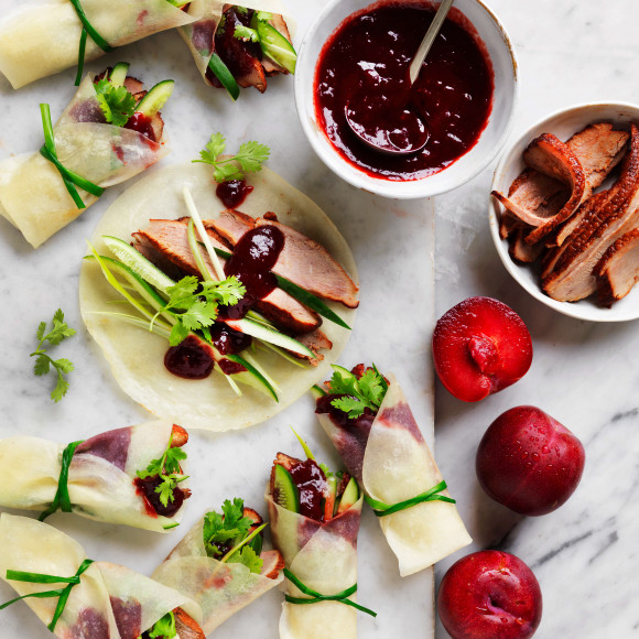 Duck pancakes with plum sauce recipe made from scratch