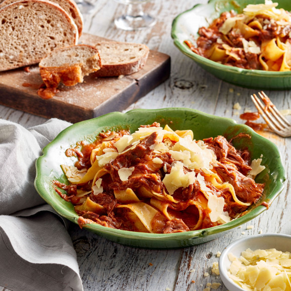 Slow cooked lamb shank ragu pappardelle recipe