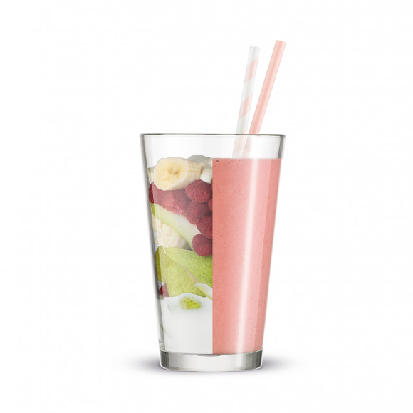 Raspberry, Pear and Vanilla Smoothie made with Breville Boss To Go