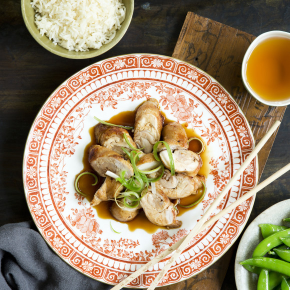 Spatchcock poached in Chinese Stock