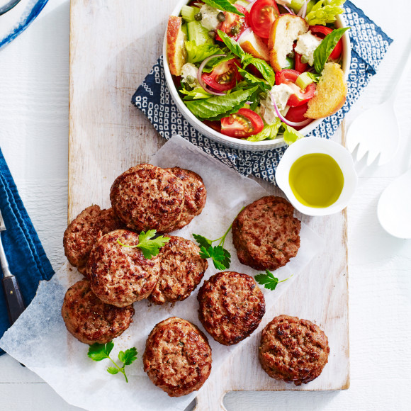 Turkey Rissoles with Panzanella Salad