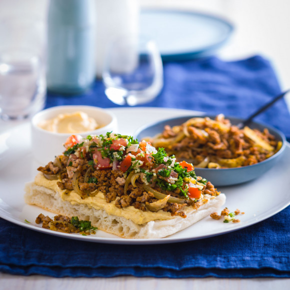 Steggles Turkey Mince Open Pide Recipe