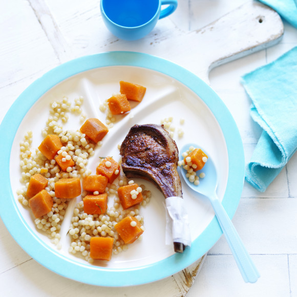 Lamb Cutlets with Sweet Potato and Pearl Couscous