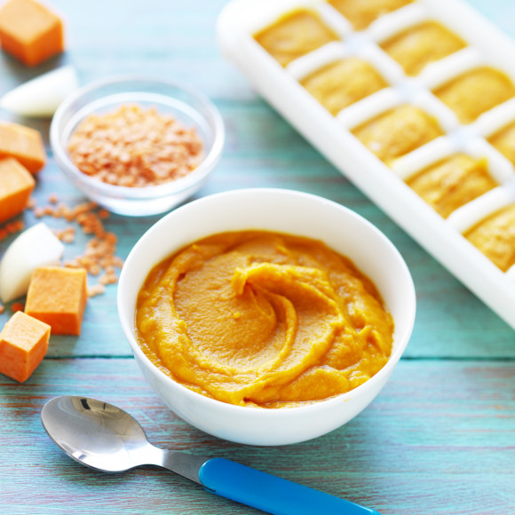 Lentil and Sweet Potato Puree for toddlers