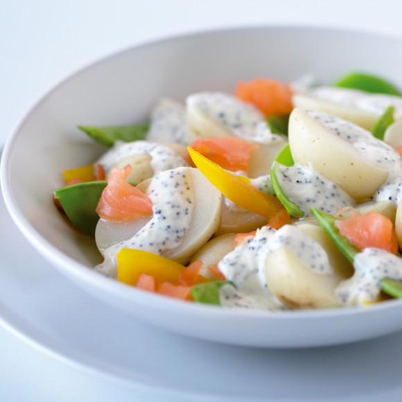 Salmon and Potato Salad with Lemon Poppy Seed Dressing