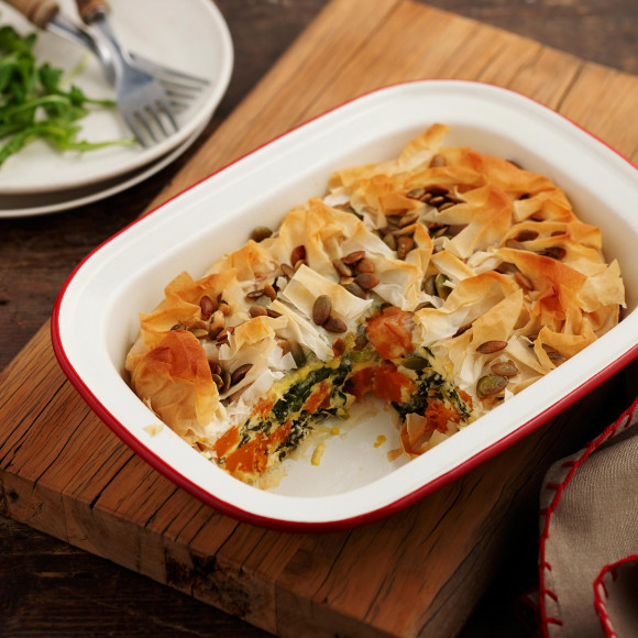 Kale, Feta and Pumpkin Pie