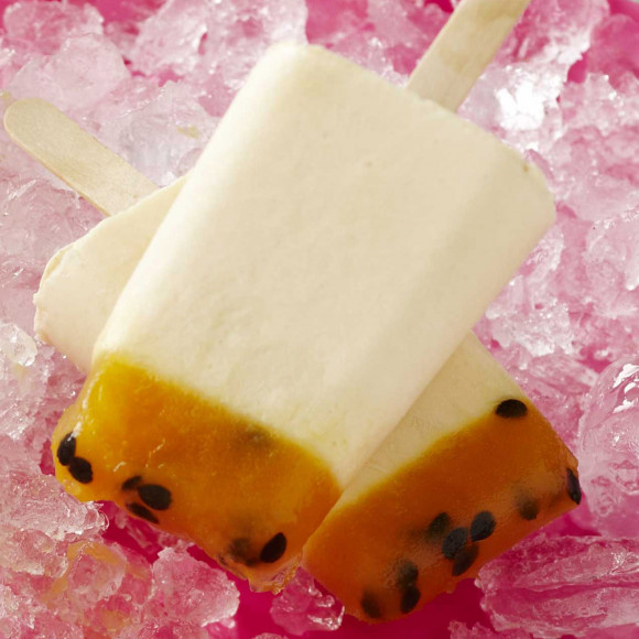 Pear and Passionfruit Yo-pops