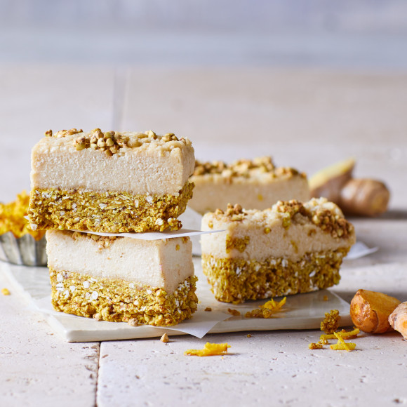 Turmeric, Maple & Ginger Slice