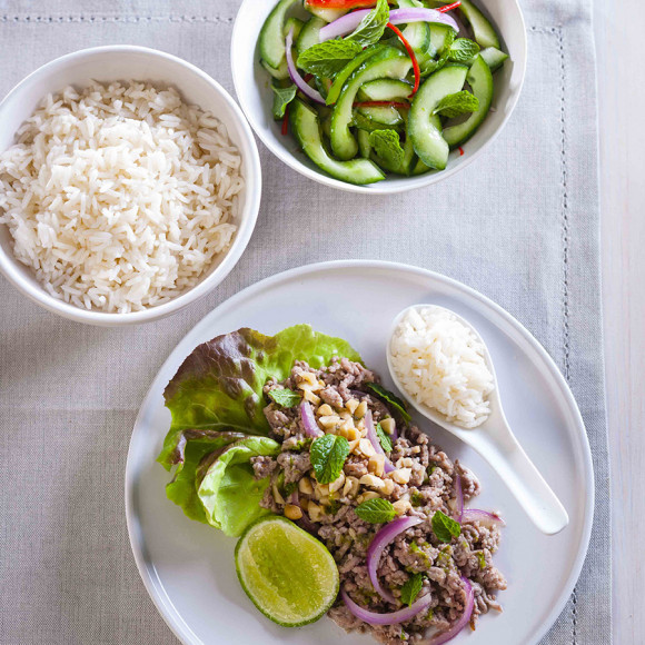 Turkey Larb with Fresh Asian Salad Recipe