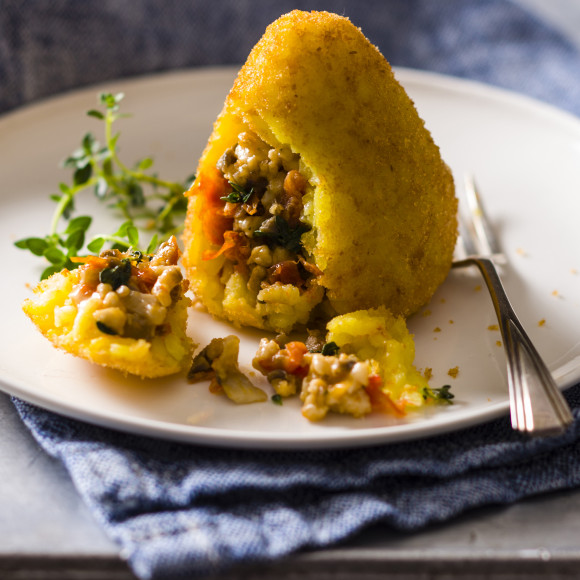 Turkey, Mushroom and Semi-Dried Tomato Arancini Recipe