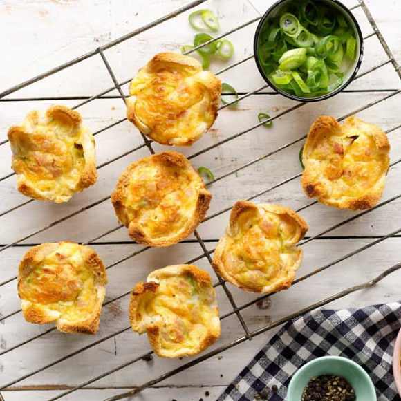 Ham and Cheese Mini Quiche recipe
