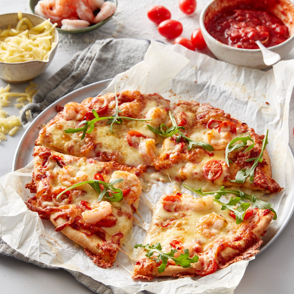 Chilli Prawn Pizza recipe