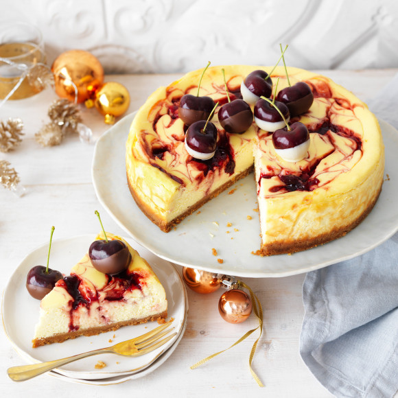 Baked Christmas Cherry Cheesecake Christmas recipe