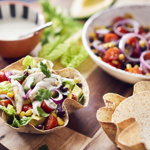 Chicken Tortilla Bowls