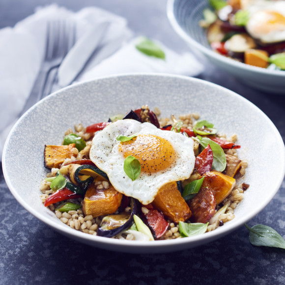 Mediterranean Barley Salad with Chargrilled Vegetables