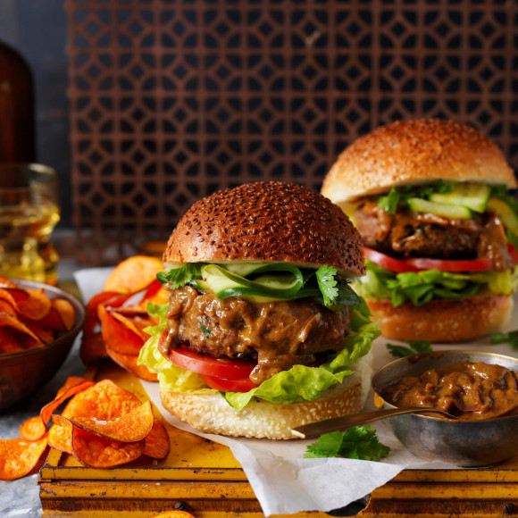 Lamb korma burgers recipe
