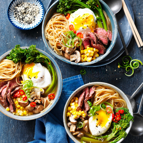 Beef Ramen soup recipe with eggs