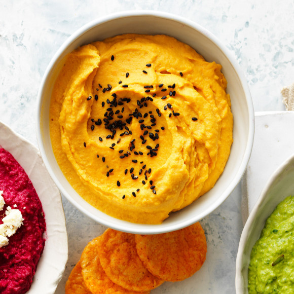 Sweet potato and turmeric hummus