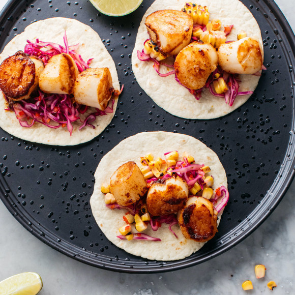Easy scallop taco recipe by Justine Schofield