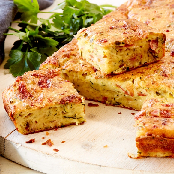 Zucchini, Herb and Pancetta Frittata Zucchini Slice