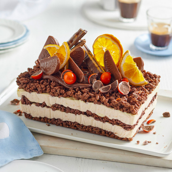 No bake chocolate orange cheesecake lasagne recipe