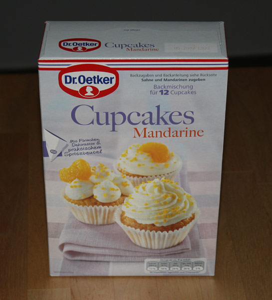 Packung der Cupcake-Backmischung von Dr. Oetker