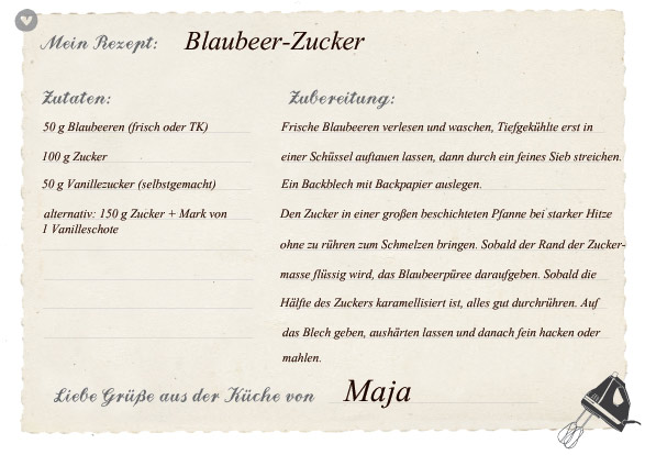 Rezept für Blaubeer-Zucker