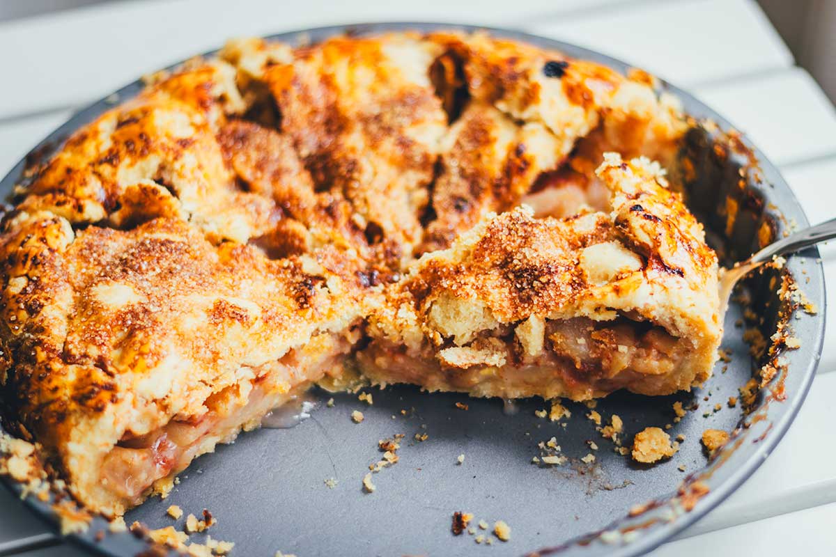 Ein klassischer Apple Pie mit saftigen Äpfeln, Zimt und knuspriger Kruste – das perfekte Rezept zum Nachbacken. | der perfekte Apfelkuchen für den Herbst und Winter | moeyskitchen.com