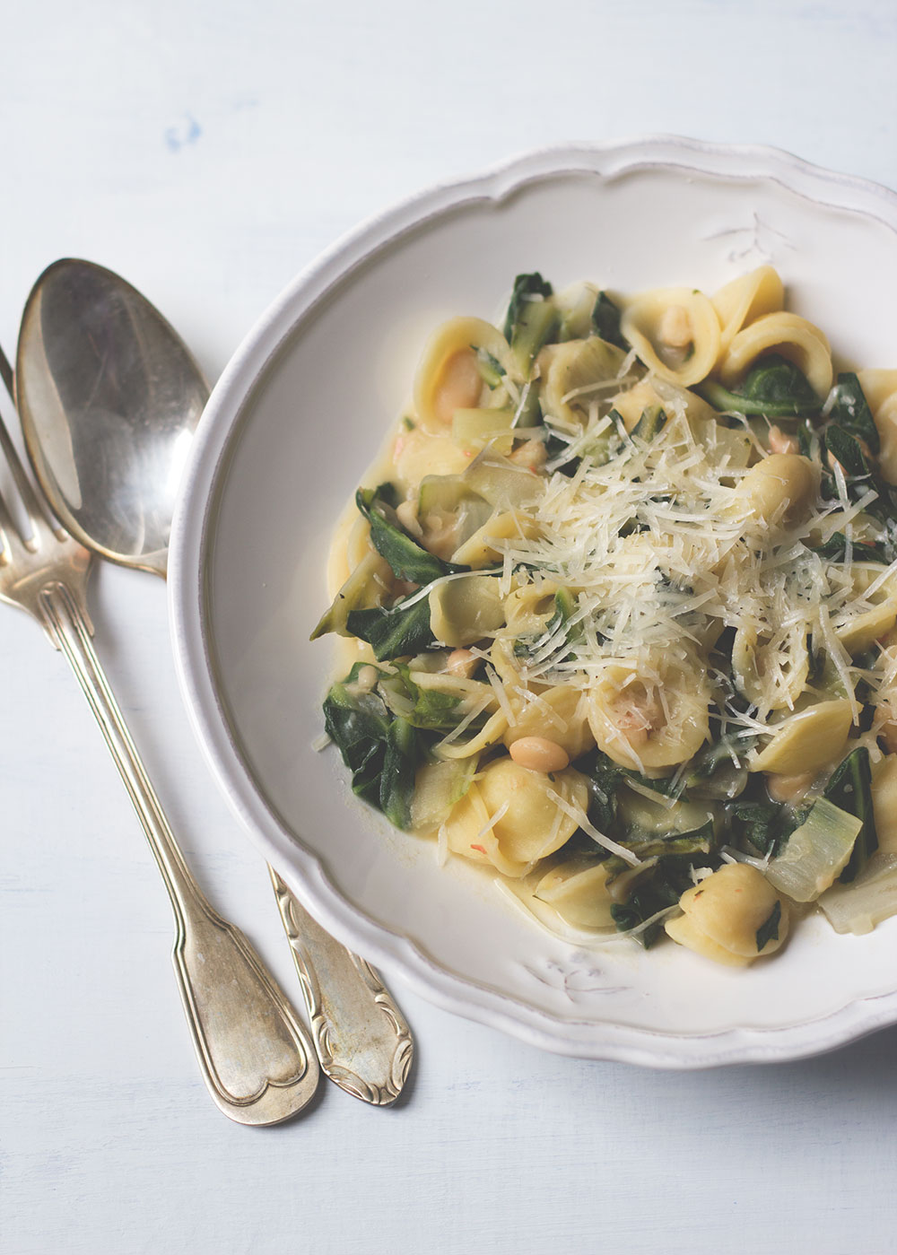 Rezept für leckere Winterpasta: Orecchiette mit Mangold und weißen Bohnen von moeyskitchen.com Rezept für leckere Winterpasta: Orecchiette mit Mangold und weißen Bohnen von moeyskitchen.com