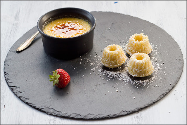 Metro Kochherausforderung Mango-Crème brûlée mit Himbeer-Brause-Gugl