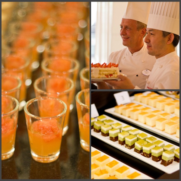japanisch-deutsche Pâtisserie Albert Nitz und sein japanischer Kollege Koichi Oishi, Chef-Patissier aus dem Hotel Nikko in Osaka