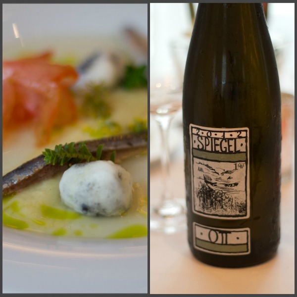 Dirk Luther, Sardine, Fenchel, Tomate, 2012 Grüner Veltliner Der Ott, Spiegel, Rosenberg vom Weingut Bernhard Ott, Wagram, Österreich