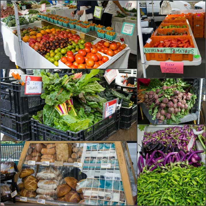 Union Square Greenmarket Union Square, Farmers Market, Markt, Heirloom Tomatoes, Swiss Chard, Beets, Brot, Gemüse, Obst, Manhattan, New York, USA