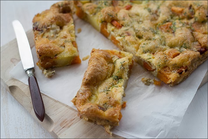 Ofengebackene Wurzel-Frittata nach Hugh Fearnley-Whittingstall Wintergemüse-Frittata aus dem Ofen aus dem River Cottage von Hugh Fearnley-Whittingstall
