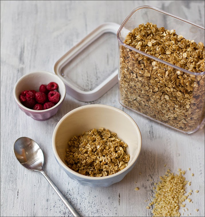Müsli der Woche: heutiges Knuspermüsli: Hafer-Mandel-Crunch - knuspriges Granola