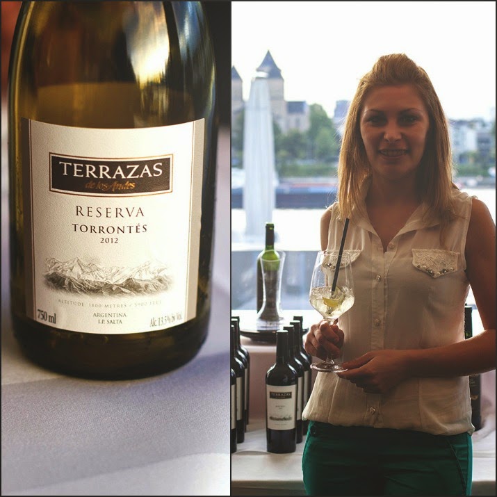 Argentinisches Weintasting mit Terrazas de los Andes Winetasting Terrazas de los Andes: reserva Torrontès 2012 und Köchin Noelia Squizziatto