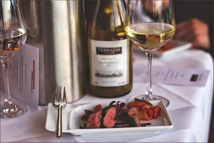 Winetasting Terrazas de Los Andes: Lammfilet mit Schmorgemüse und Reserva Chardonnay 2012