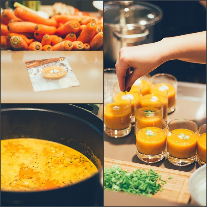 moey's kitchen zu Gast im Zwilling Flagship Store in Düsseldorf! Geröstete Möhrensuppe im Zwilling Flagship Store in Düsseldorf