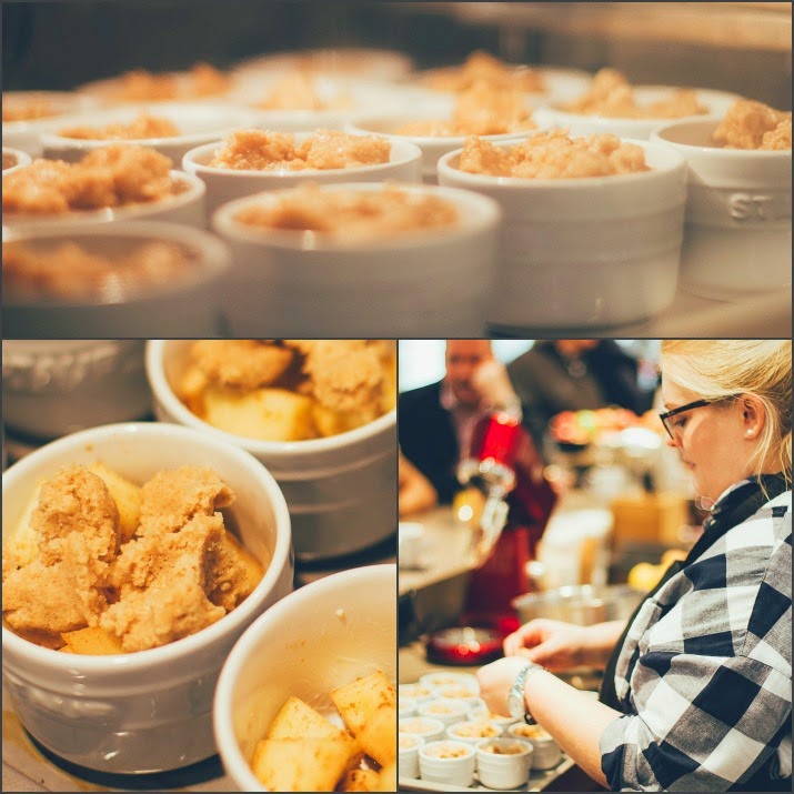 moey's kitchen zu Gast im Zwilling Flagship Store in Düsseldorf! Maja von moey's kitchen backt köstlichen Bratapfel-Crumble