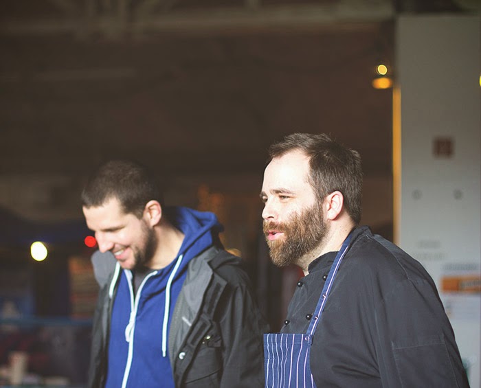 Street Food Festival in Köln bei Jack in the Box im März 2015 Till vom Street Food Festival und Martin von Die fette Kuh und The Wurst Case Szenario