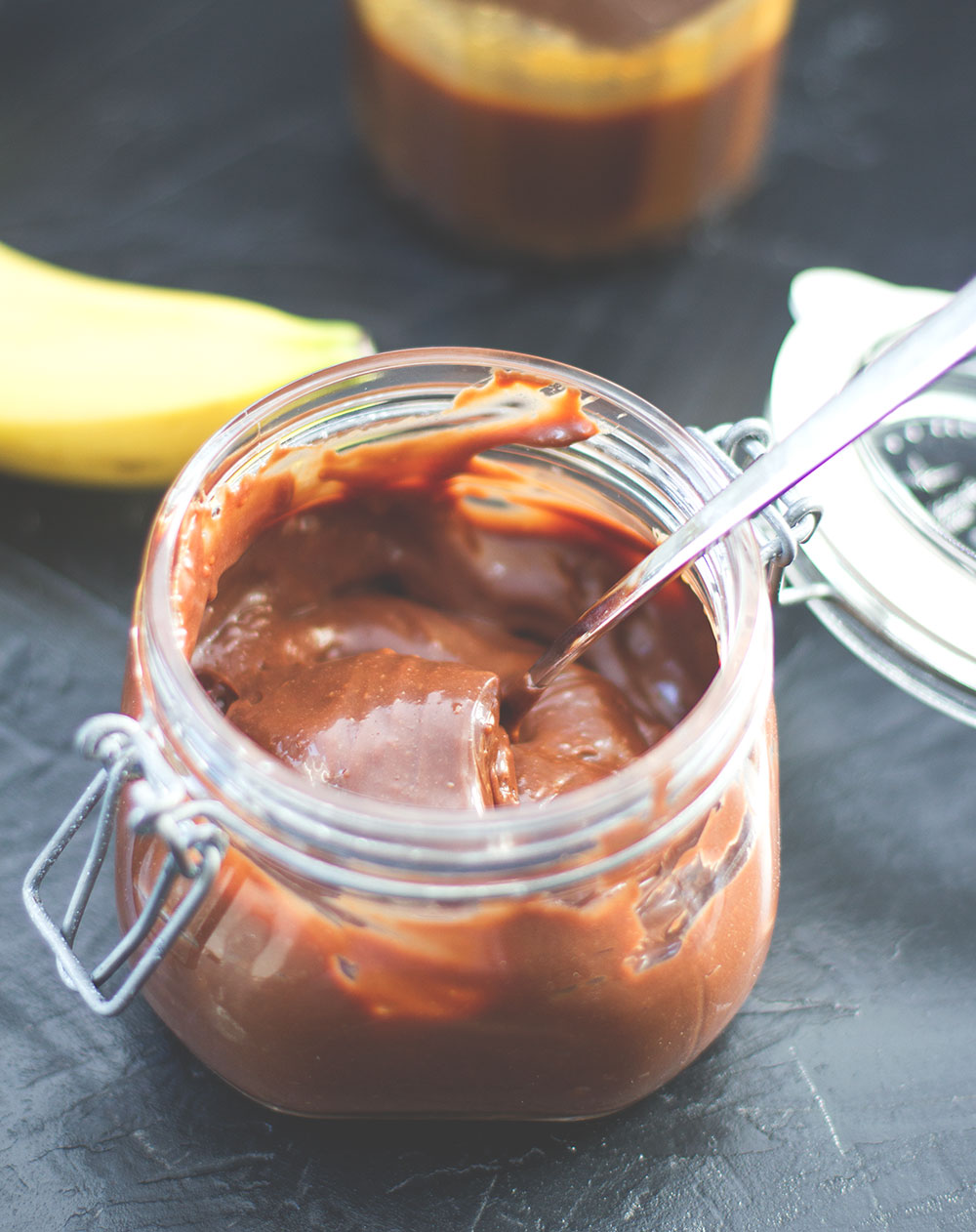 Peanut Butter Chocolate Fudge Vanilla Banana Milkshake mit Sea Salt Caramel aus dem Thermomix