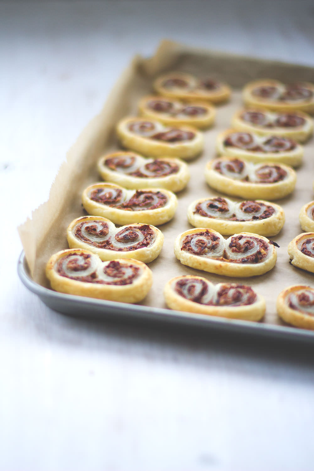 Rezept für herzhafte Palmiers von moeyskitchen zum Bloggeburtstag von Colors of Food